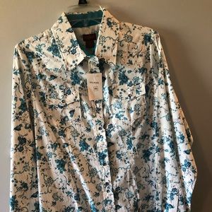 Turquoise western top